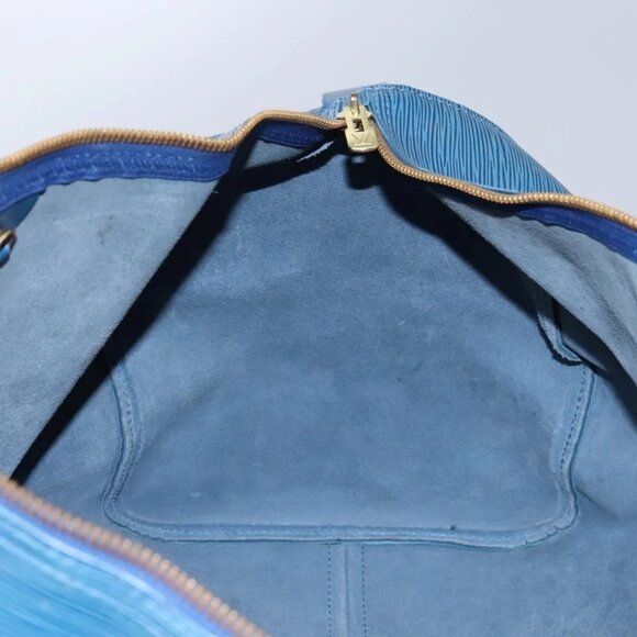 LOUIS VUITTON Epi Keepall 55 Boston Bag Toledo Blue M42955 LV Auth BD1153 - Picture 12 of 16